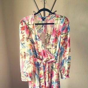 Flowered Long Sleeve Dress